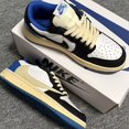 thumbnail image 1 of Men's Air Jordan 1 Low Travis Scott x Fragment Design - Black/Blue/Cream, 1 of 5