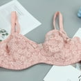 thumbnail image 2 of ylioge Lace Bras for Women with Underwire Plus Size Lightweight Push Up Bralettes Ladies Trendy Solid Breathable E-Cup No Padded Support Underwear Bra, 2 of 4