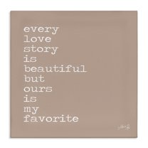 Stupell Industries Favorite Love Story Text & Numbers Painting Wrapped Canvas Art Print Wall Art, 30 x 30