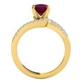 thumbnail image 3 of Aonejewelry 1.15 Ct. Created Ruby and Diamond Twin Shank Engagement Ring Crafted In 14k Solid Yellow Gold, 3 of 4