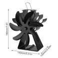 thumbnail image 2 of Ventilador trapezoidal de 7 aspas para chimenea Ventiladores para estufas de leña (negro) Sywqhk Libre de BPA, 2 of 8
