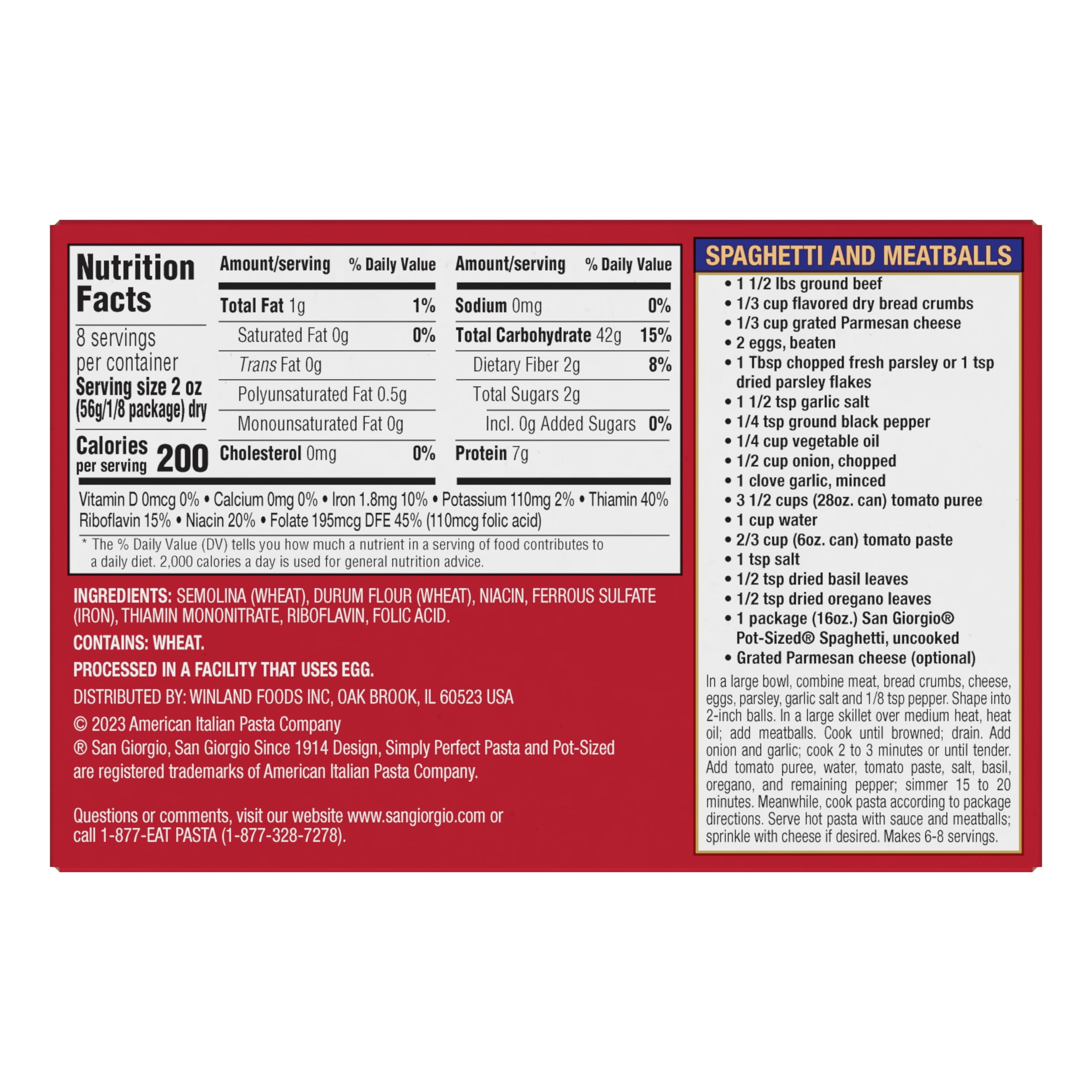 (5 pack) San Giorgio 16 oz Spaghetti Pasta