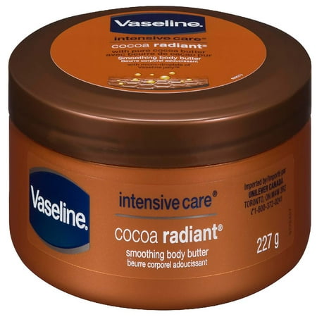 Vaseline Cocoa Radiant Body Butter Lotion, 8 oz (Best Body Shop Body Butter For Very Dry Skin)