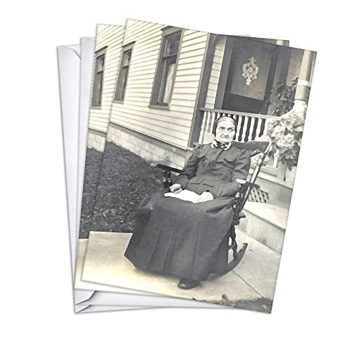 Old Lady Rocker Funny Womens Birthday Greeting Cards | 1 Pack Single (5x7)