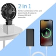 thumbnail image 2 of HandFan Ventilador portátil de mano, ventilador de mano 2 en 1, funciona con batería recargable de 5200 mAh, ventilador de maquillaje plegable personal, ventilador de refrigeración portátil para viaje, 2 of 5