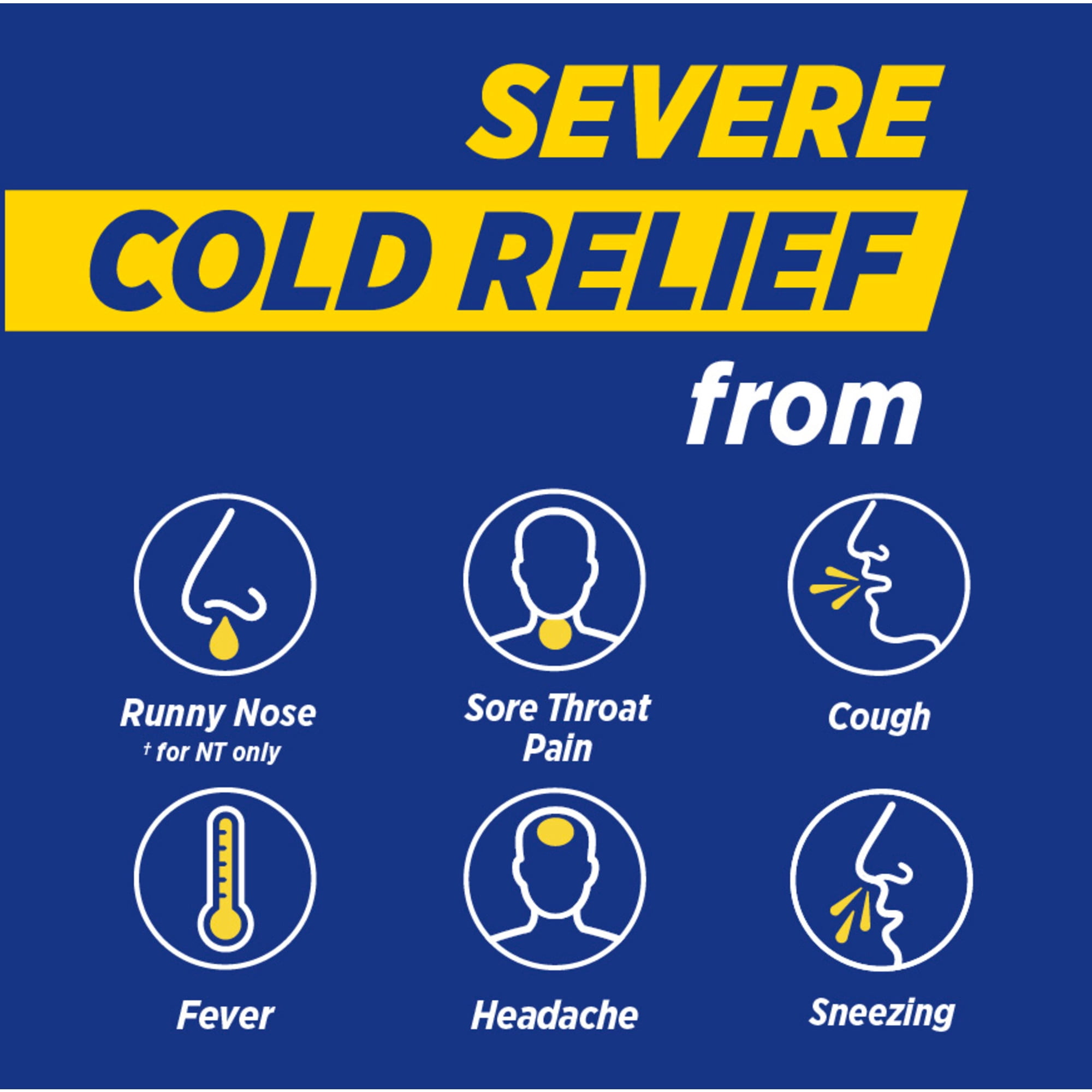 Theraflu Severe Cough Cold and Flu Day and Nighttime Relief Medicine Powder, Honey Lemon, 12 Count