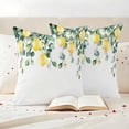thumbnail image 3 of Lemon Leaves Outdoor Waterproof Pillow Covers, Summer Botanical Eucalyptus Branches Decorative Square Throw Pillowcase Sofa Cushion Sham for Patio/Couch/Chair, 26"x26" 2 Pack, 3 of 8