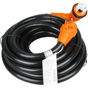 EPICORD Heavy Duty Outdoor RV extension cord 50 amp standard male with Handle 50 Amp 90 Degree Female with Twist Lock(50FT)