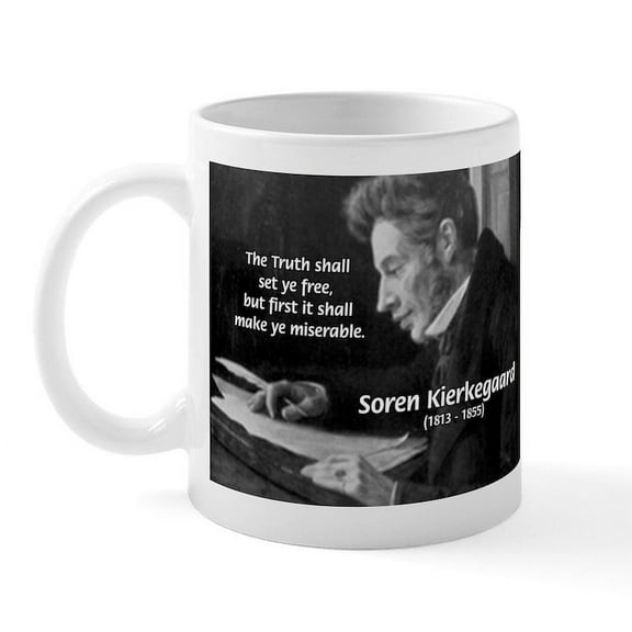 CafePress - Truth Existentialist Kierkegaard Mug - 11 oz Ceramic Mug - Novelty Coffee Tea Cup