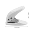 thumbnail image 2 of OULII Paper Punch Compact Hole Puncher Alloy White 1 Set For Users of Various Materials Travel, 2 of 8