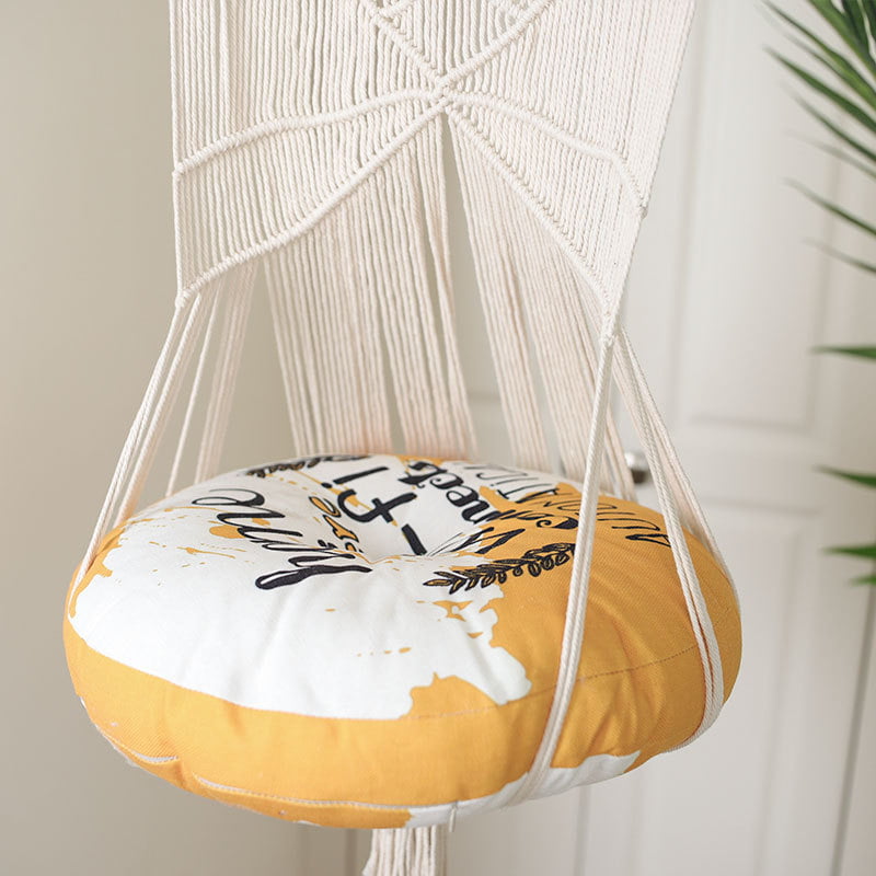 Hanging Cat Bed Cotton Blend Woven Basket Hanging Bed Swing Bed Hanger Macrame Cotton Rope for Pet