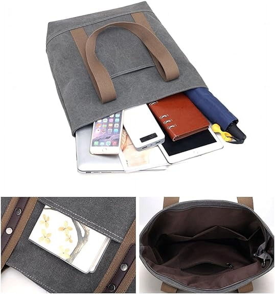 Women's Canvas Shoulder Bag Vintage Casual Tote Bag Work Bag