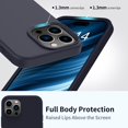 thumbnail image 4 of Compatible with iPhone 15 Pro Case with Screen Protector,Upgraded Liquid Silky Soft Silicone Cover,Fashionably  for Men Women Girls,Protective Phone Case 6.1",Dark Blue, 4 of 12