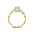 thumbnail image 4 of 14kt Yellow Gold Princess Diamond Bridal Wedding Ring Band Set 1/3 Cttw, 4 of 4
