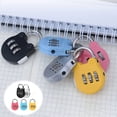 thumbnail image 5 of Candado de combinación, 5 piezas mini candado de combinación, candado de combinación, candado de combinación, duradero, alta seguridad, para maletas o mochilas (plata/azul/rojo/amarillo/negro) ER, 5 of 5