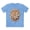 Carolina Blue, variant on Floral Shirt, Shirt with Flower, Tee Shirt with Antique Flower