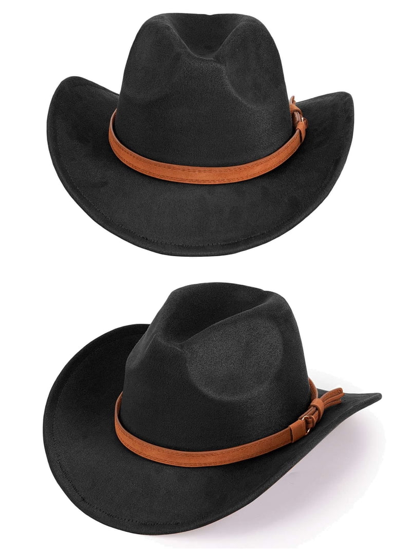Deago Western Suede Cowboy Hat for Men Women Classic Roll Up  display picture 1