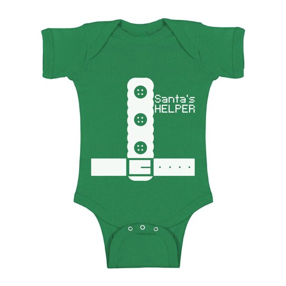 Awkward Styles Xmas Baby Outfit Bodysuit Santa's Christmas Helper Romper
