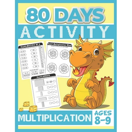 80 Days Activity Multiplication for Kids Ages 8-9 : Funny Learning Math Workbook Grade 3, 3rd Grade Math, Multiplication Within 100 (Paperback)