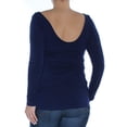 thumbnail image 2 of Rachel Roy Womens Ruched Knit Blouse, Blue, X-Small, 2 of 2
