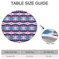 thumbnail image 6 of Floral Bohemian Elastic Tablecloth for Round Tables 38-42 Inches, 44 Inch Diameter, Durable Material for Cafe Table Setting & Protection, 6 of 7