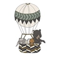 thumbnail image 3 of Sweet Melody Designs 12x14 Black Modern Framed Museum Art Print Titled - Woodland Hot Air Balloon 2, 3 of 5