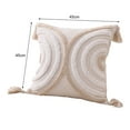 thumbnail image 6 of Walbest Boho Throw Pillow with Braided Rope Pattern And Tassels Soft Cotton Linen Textured Cushion for Sofa Bed Office, 6 of 8