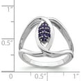 thumbnail image 5 of Sterling Silver Rhod-Plat Iolite Ring (Size 6) Made In Thailand qr7056-6, 5 of 5