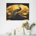 thumbnail image 6 of Daiia Elegant Gold Leaf Peacock Print Canvas Decorative Picture – 30x40in Artistic Wall Art, Ready-to-Hang Canvas Print for Living Room（Horizontal）, 6 of 6