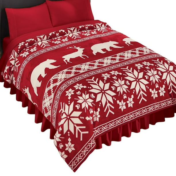 Winter Ski Lodge Nordic Super Soft Plush Lightweight Coverlet Full Queen Burdy Com - Ski Lodge Bedding Winter Ski Lodge Nordic Super Soft Plush Lightweight Coverlet Full Queen Burdy Com - Ski Lodge Bedding