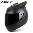thumbnail image 5 of Casco de moto Casco de moto con orejas Casco de moto con personalidad HNJ Casco de moto integral Casco de motocross unisex Cascos para motos 4 estaciones, 5 of 5