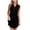 Black, variant on Midi Dresses for Women Plain Collared Button - Up Split Back Sleeveless T-Shirt Dress with Shirt Collar for Summer Days,Coffee L