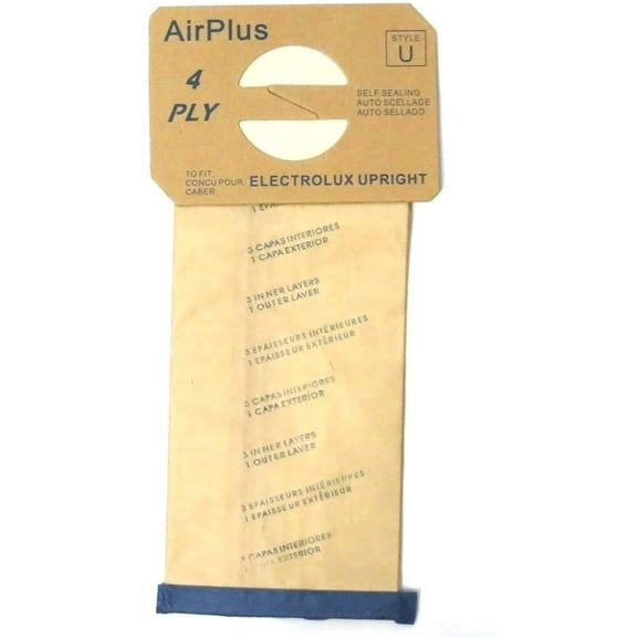 Electrolux & Proteam Type U Filter Upright Vacuum Paper Bags 12 Pk Part # 138