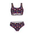 thumbnail image 7 of Pofeuu Skull mushroom Print Womens Bathing Suits Modest High Waisted Bikini Sets Cute Halter 2 Piece Swim Suit, 7 of 7
