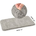 thumbnail image 6 of Unique Bargains Bathroom Shaggy Bath Mat Fluffy Non-slip Door Floor Rug Light Gray 20" x 31", 6 of 8