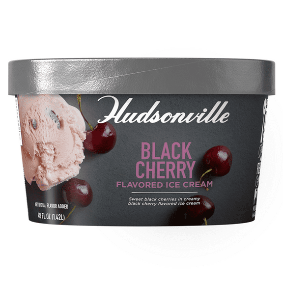 Hudsonville Black Cherry Flavored Ice Cream, 48 fl oz, 1 Count