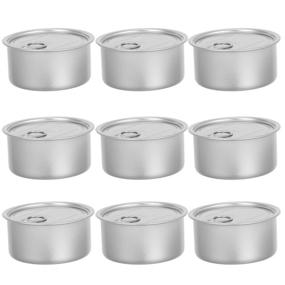 BESTOYARD Tin Canister Food Preservation Aluminum Silver 10Pcs