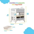 thumbnail image 3 of Cuna Cambiador Organizador para Bebé Cajonera con ruedas 2 EN 1, 3 of 5