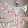 thumbnail image 6 of JilgTeok 1 Packs Bow Tie Girly Garland Wreath Handmade Webbing Pull for Wedding Birthday Party Home Children's Room Decoration ular Arrangement Decorations 1.8m, 6 of 9