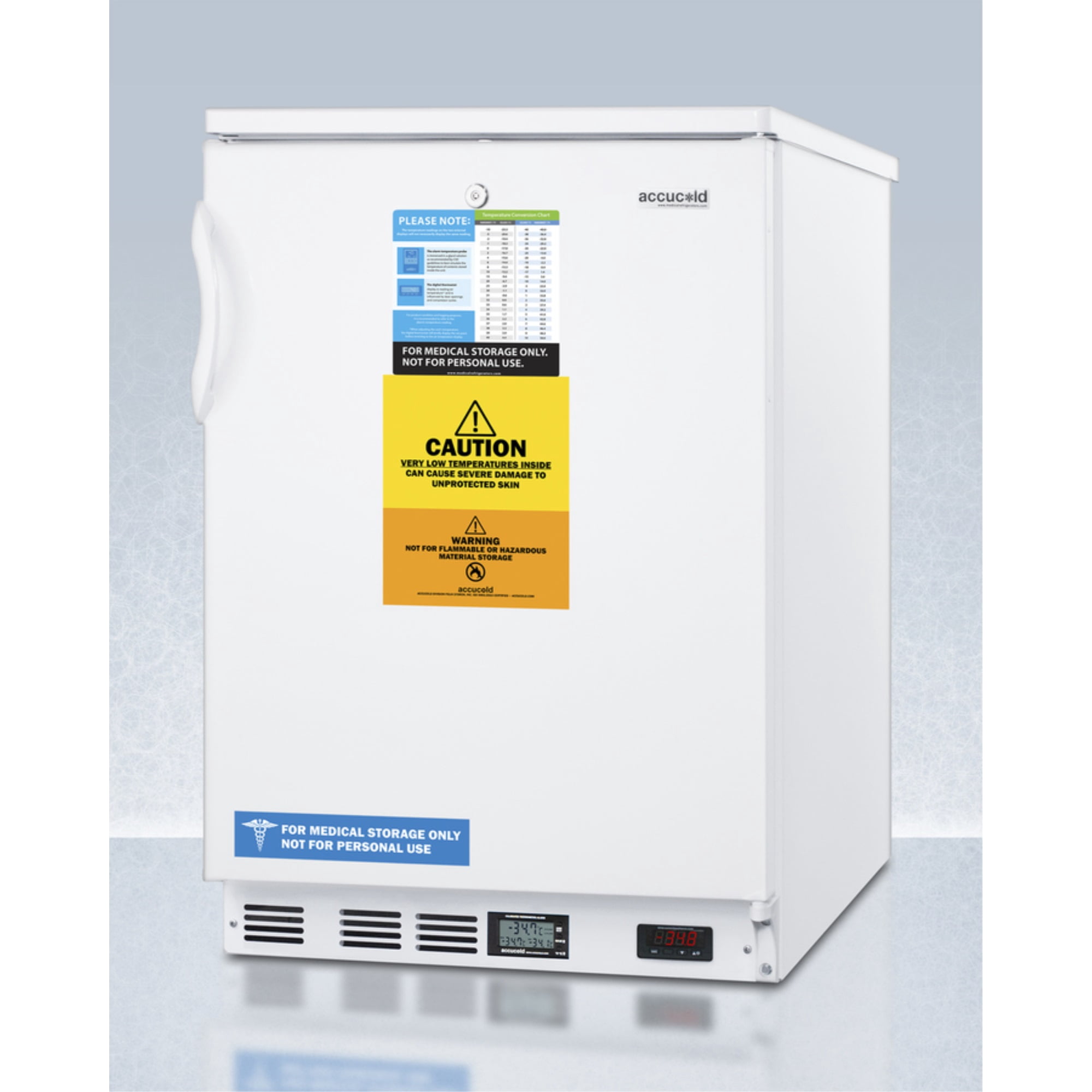 Built-in undercounter laboratory freezer capable of -35 C (-31 F) operation