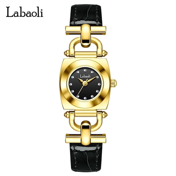 Explojoy Women's Square Quartz Watch – Minimalist Design with Leather Strap