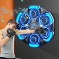 thumbnail image 2 of Music Boxing Machine, Smart Bluetooth Boxing Machine with Gloves, Wall Mounted Music Punching Trainer for Kids Adult, Electronic Workout Punching Machine, 9 Modes & 9 Speeds (Black), 2 of 9