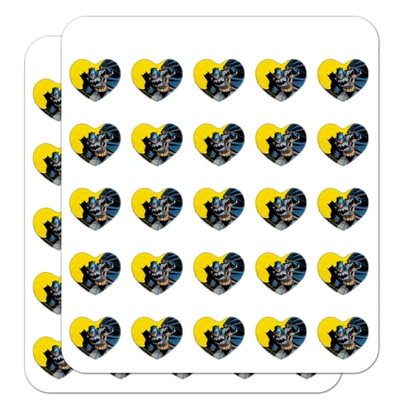 Batman Character Heart Shaped Planner Calendar Scrapbook Craft Stickers