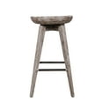thumbnail image 3 of Esme 29 Inch Swivel Barstool with Contour Seat, Wood, Wire Brushed White, 3 of 5