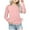 Pink., variant on Agkizg Summer Girls Casual Tops Fashion Long Sleeve Tops Round Neck Solid Color T Shirts Loose Fitting Cute Kids Clothes Tops