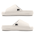 thumbnail image 2 of Unisex ISlide Cream Philadelphia Flyers Minimalistic Motive Slide Sandals, 2 of 5