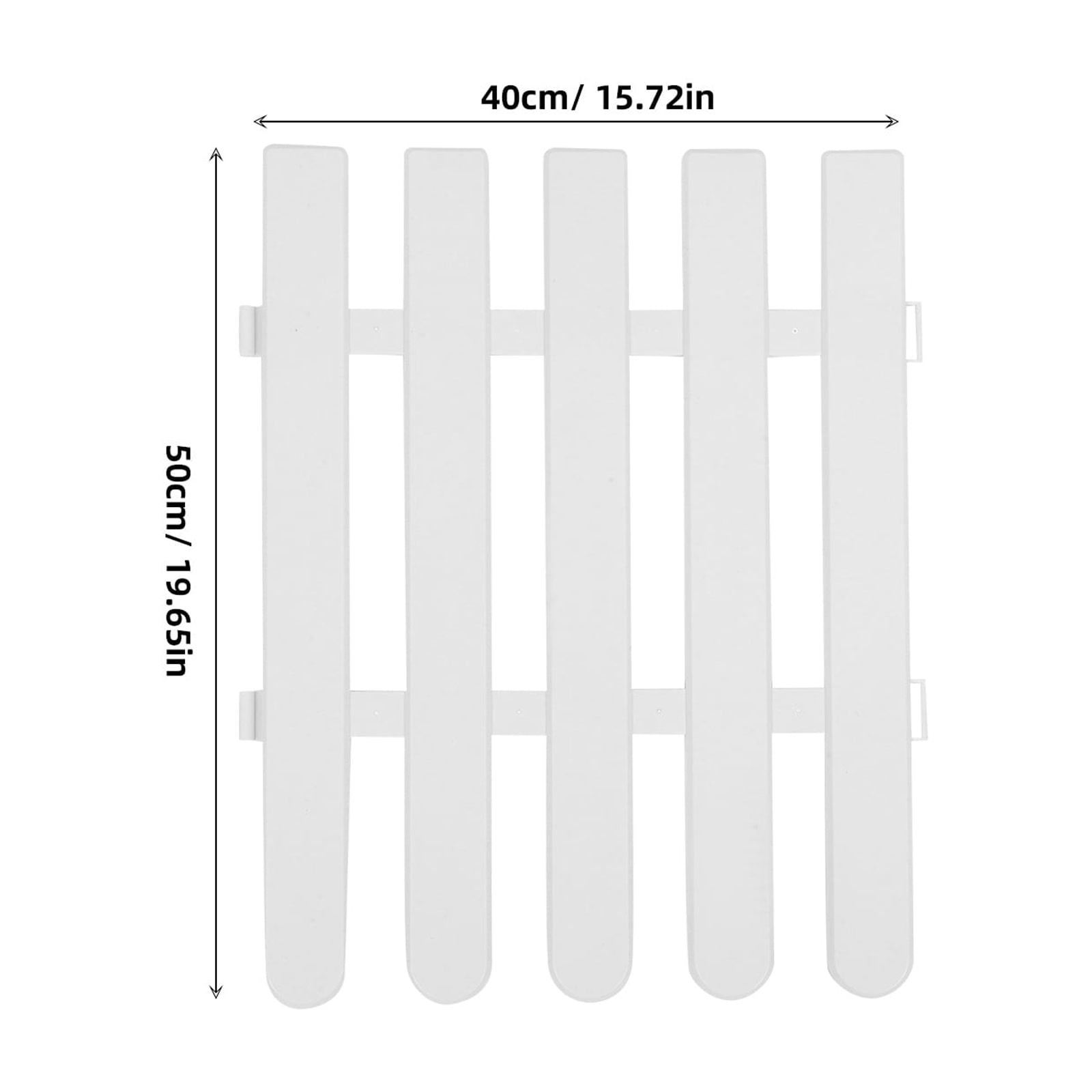ETHZZLE 2Pcs Flowerbed Fence Border PVC Decorative Use White Outdoor Decor