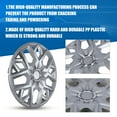 thumbnail image 2 of Hubcaps Wheel Covers Replacement R16 Size Hub Cap Universal-Fit Steel Wheel Rim Caps PP Tire Cover Snap on Most Car Truck SUV Sedan -Set of 4（16-inch，Silver-Lacquer）, 2 of 8