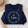 thumbnail image 4 of Jollimate I Am Bible Verse Sweatshirt, Christian Affirmations Graphic Pullover, Gift for Women, 4 of 6