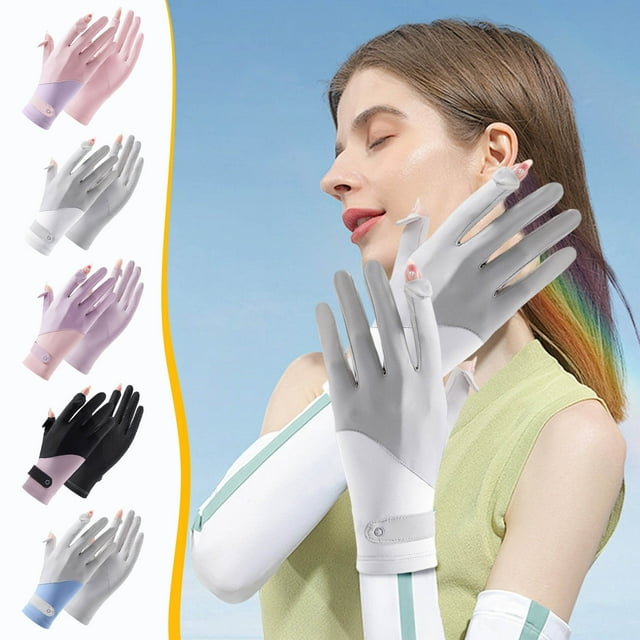Sentmoon Gants de Conduite Gants Sans Doigts Gants Sécurisation pour Chiffres Gants de Conduite Complets pour Femmes Gants Fins et Respirants Gants Anti-Soleil Gants de Cyclisme pour Femmes